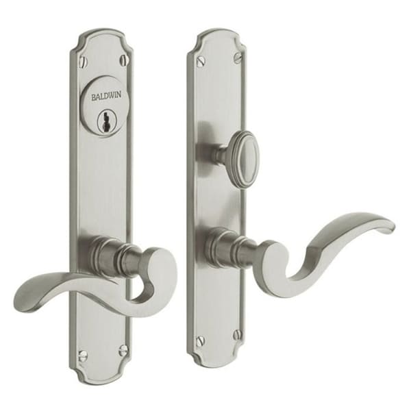 Baldwin Entry Handlesets Lifetime Satin Nickel 6942.056.ENTR - main